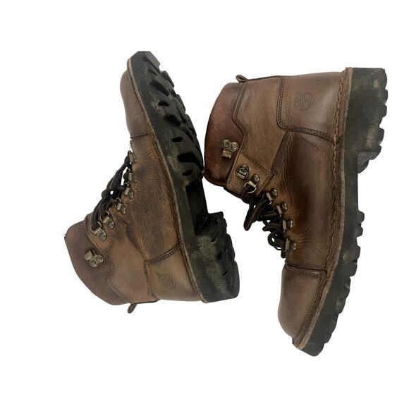 Timberland Men\'s Ankle Boots Size 7.5 Brown Leather Shoe -Lace main image 9